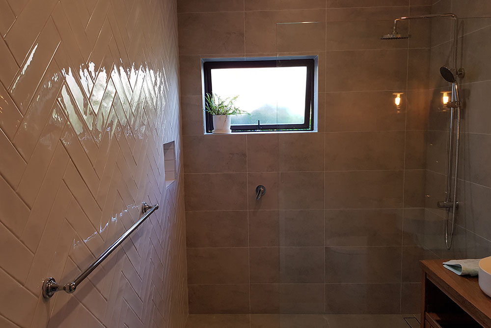 Herringbone Subway Tiles in this Beautiful Mosman Bathroom (image 3)